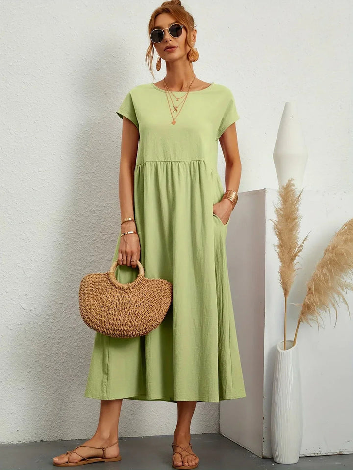 Robe Longue Femme en Coton Doux avec Poches – Élégante et Confortable pour Toutes Occasions 5