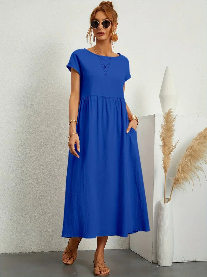 Robe Longue Femme en Coton Doux avec Poches – Élégante et Confortable pour Toutes Occasions 6