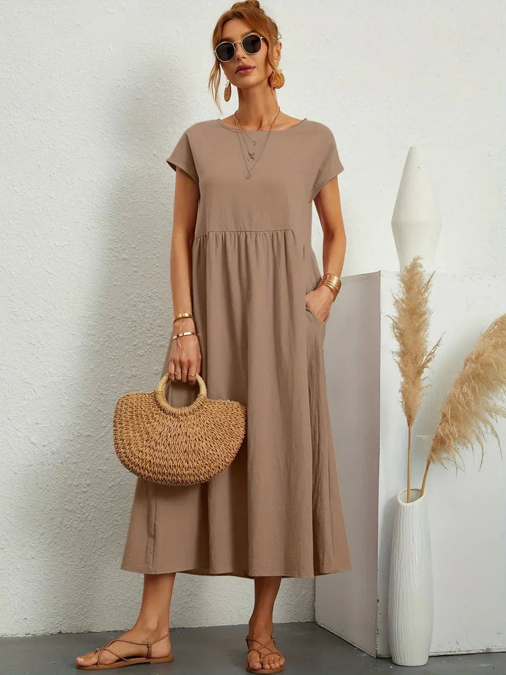 Robe Longue Femme en Coton Doux avec Poches – Élégante et Confortable pour Toutes Occasions 7