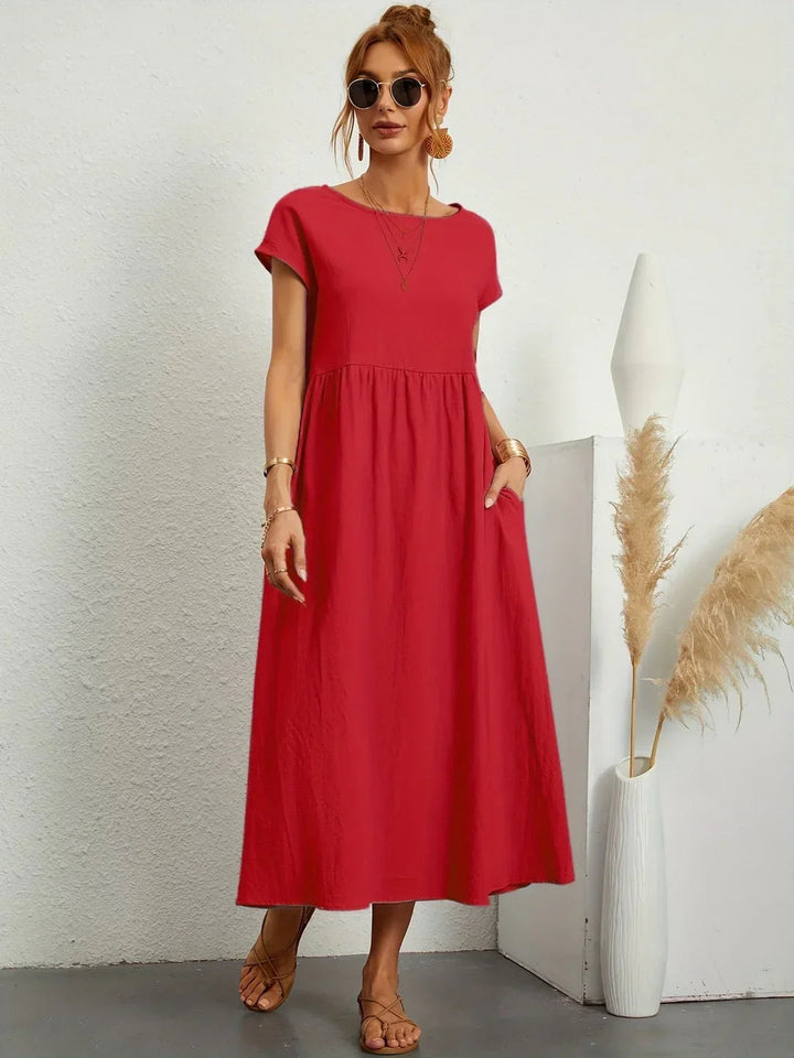 Robe Longue Femme en Coton Doux avec Poches – Élégante et Confortable pour Toutes Occasions 8
