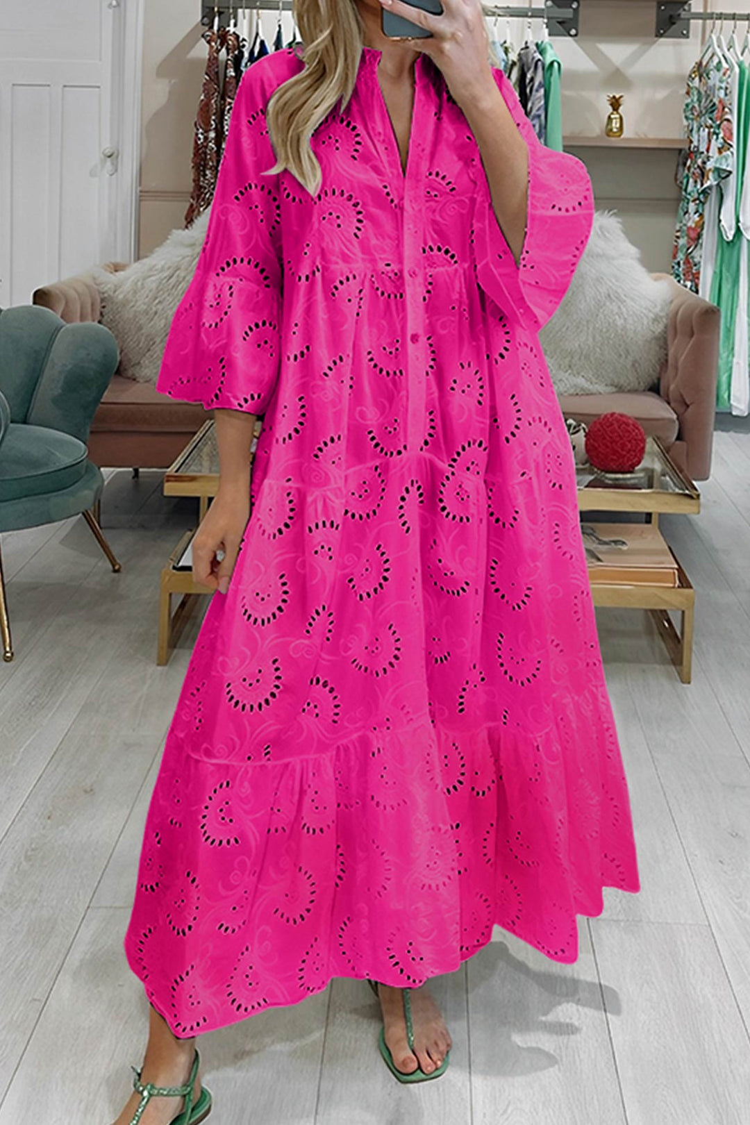 Robe Longue Femme en Dentelle Aérienne – Élégante et Confortable pour Soirées et Événements Estivaux 3