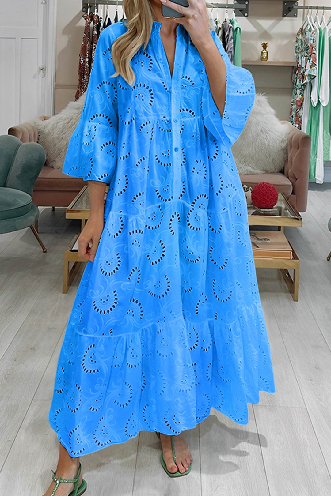 Robe Longue Femme en Dentelle Aérienne – Élégante et Confortable pour Soirées et Événements Estivaux 5