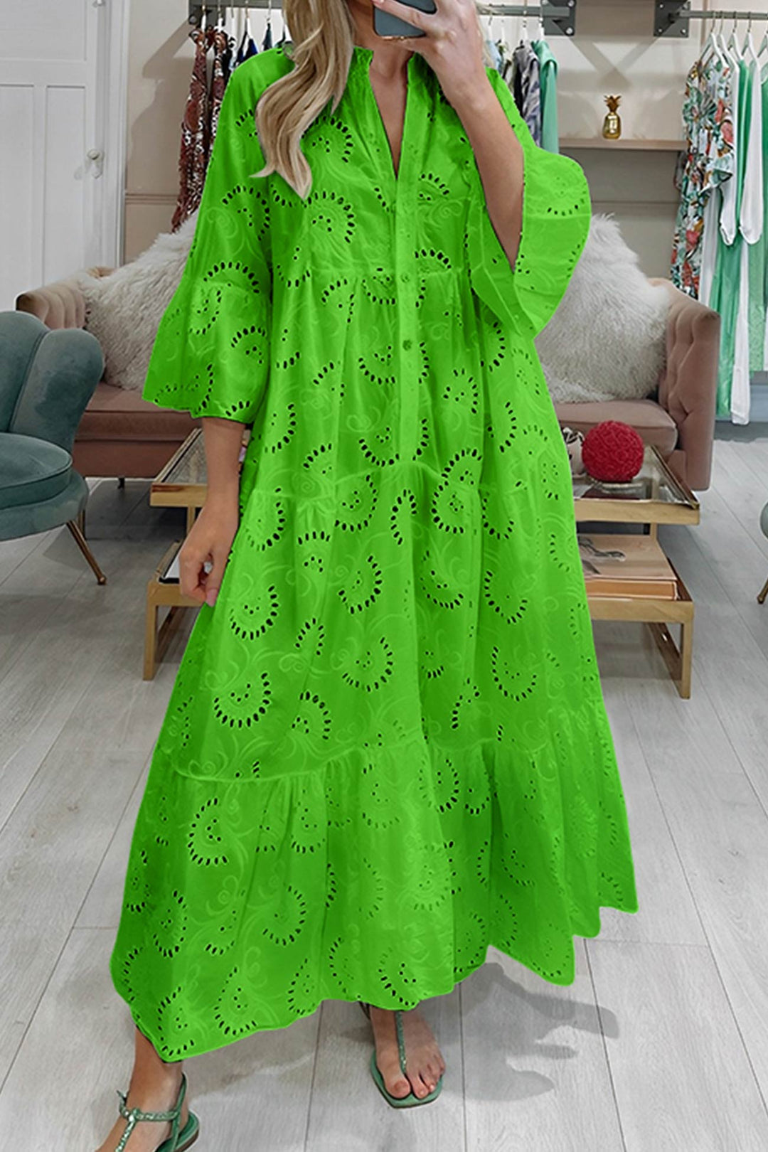 Robe Longue Femme en Dentelle Aérienne – Élégante et Confortable pour Soirées et Événements Estivaux 6