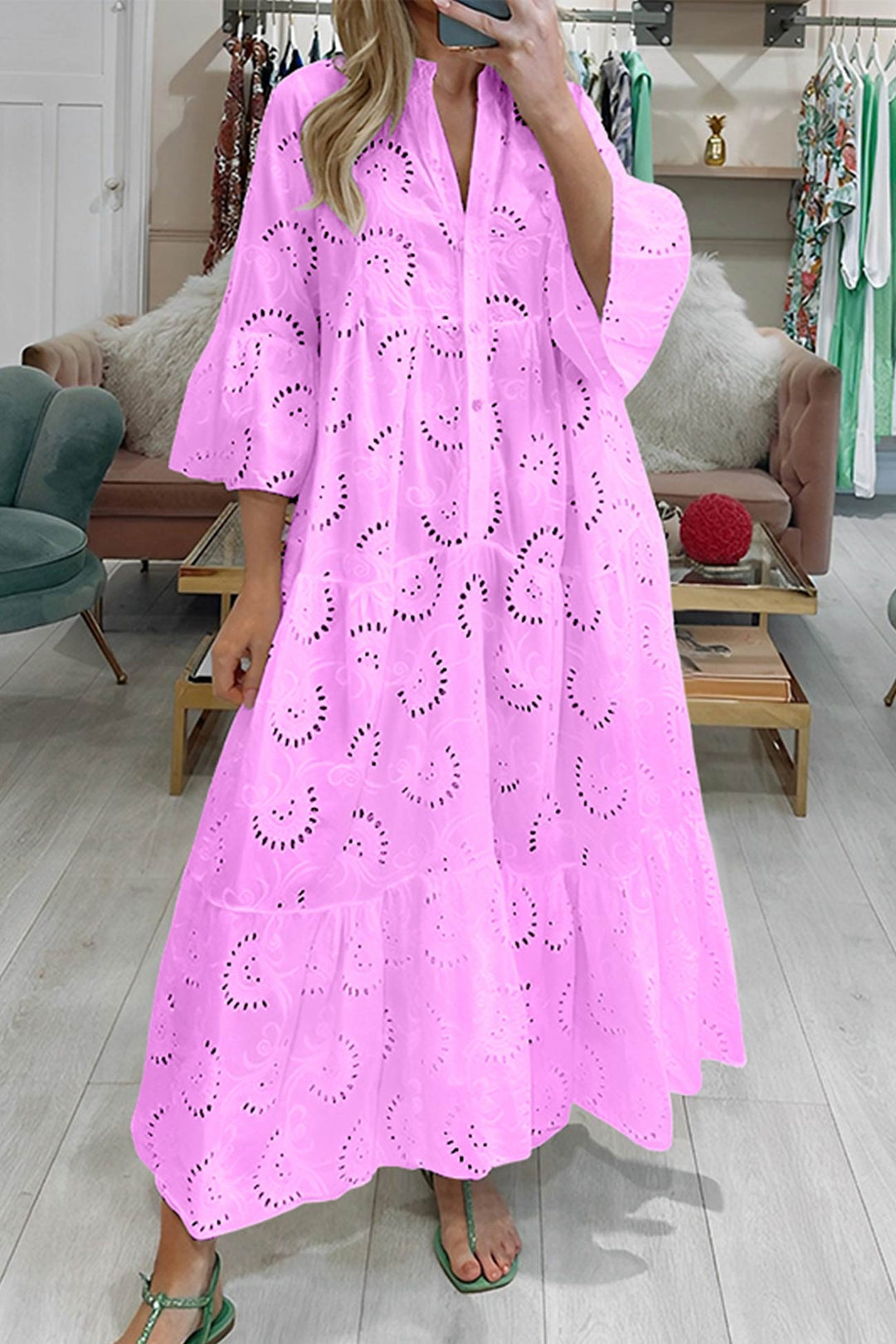 Robe Longue Femme en Dentelle Aérienne – Élégante et Confortable pour Soirées et Événements Estivaux 7
