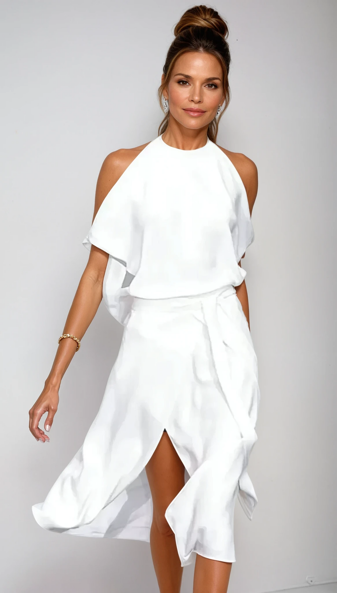 Robe Midi Femme Noire Taille M Tissu Fluide 0