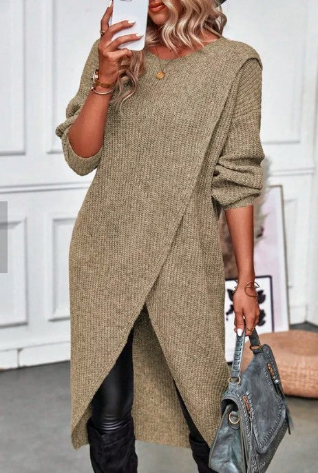 Robe Pull Confortable à Style Irregulier – Longue, Manches Longues, Idéale pour l'Hiver 10