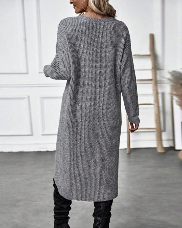 Robe Pull Confortable à Style Irregulier – Longue, Manches Longues, Idéale pour l'Hiver 4