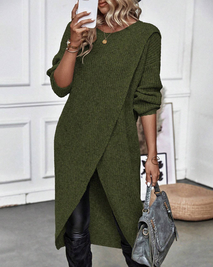 Robe Pull Confortable à Style Irregulier – Longue, Manches Longues, Idéale pour l'Hiver 6