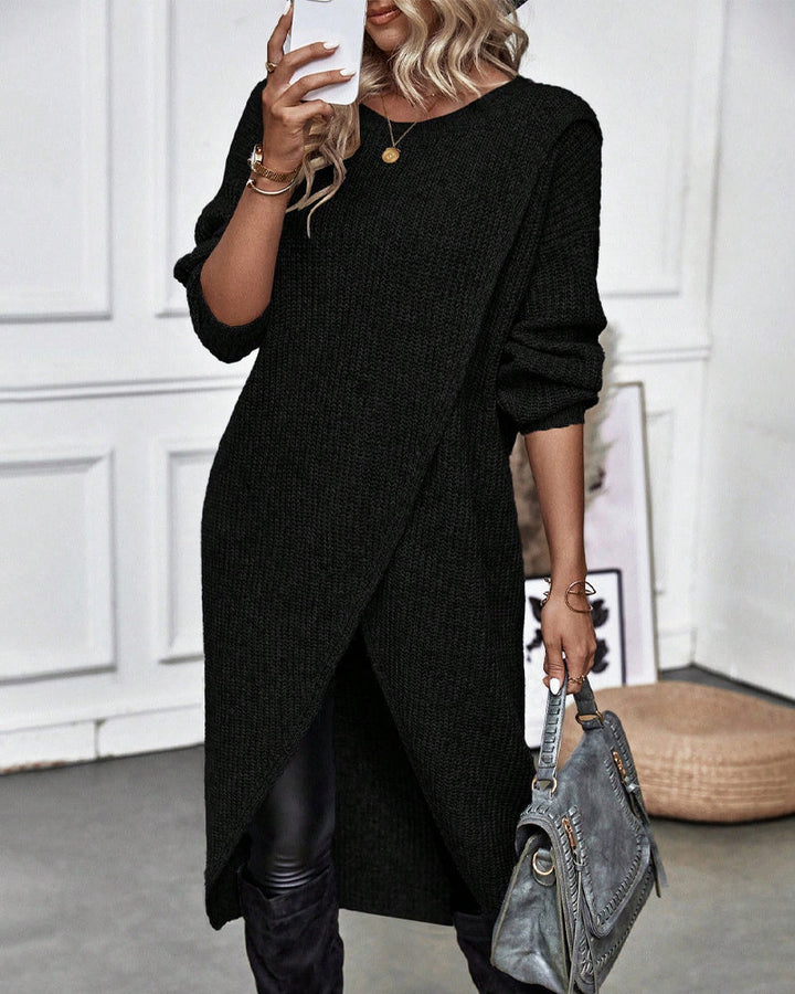 Robe Pull Confortable à Style Irregulier – Longue, Manches Longues, Idéale pour l'Hiver 9