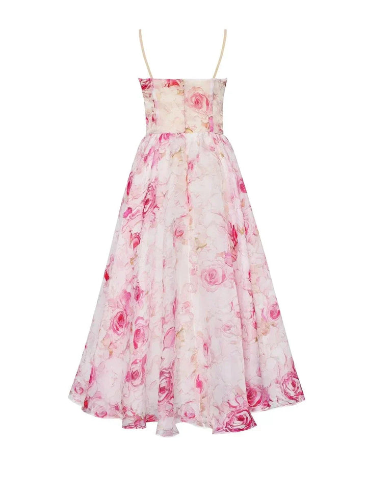 Robe Sans Bretelles Femme Imprimé Floral Lavande – Robe de Soirée Élégante, Tissu Léger, Idéale pour Mariages et Fêtes 5