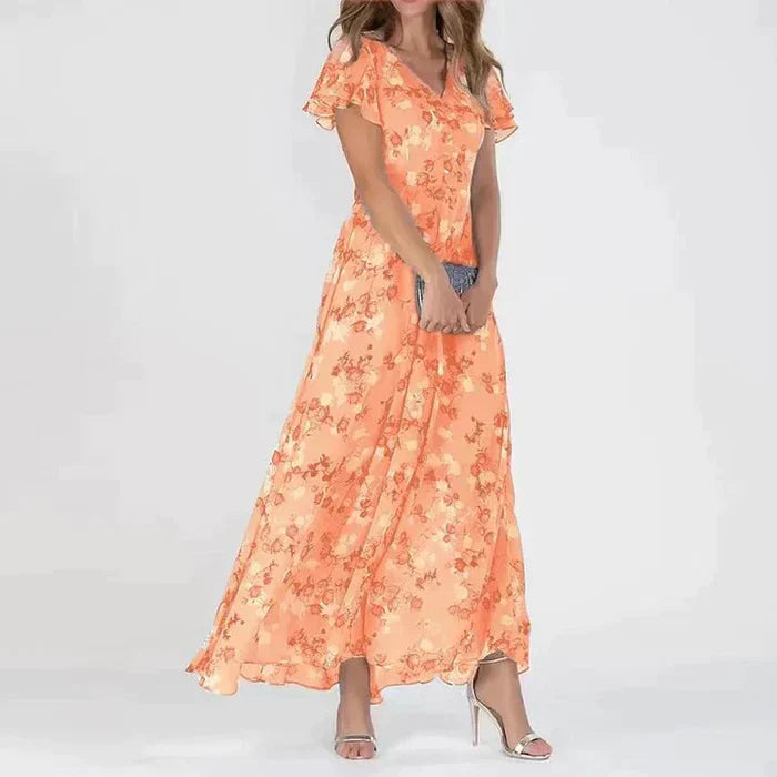 Robe d'Été Longue à Fleurs pour Femme – Élégante et Colorée, Idéale pour Toutes les Occasions 0
