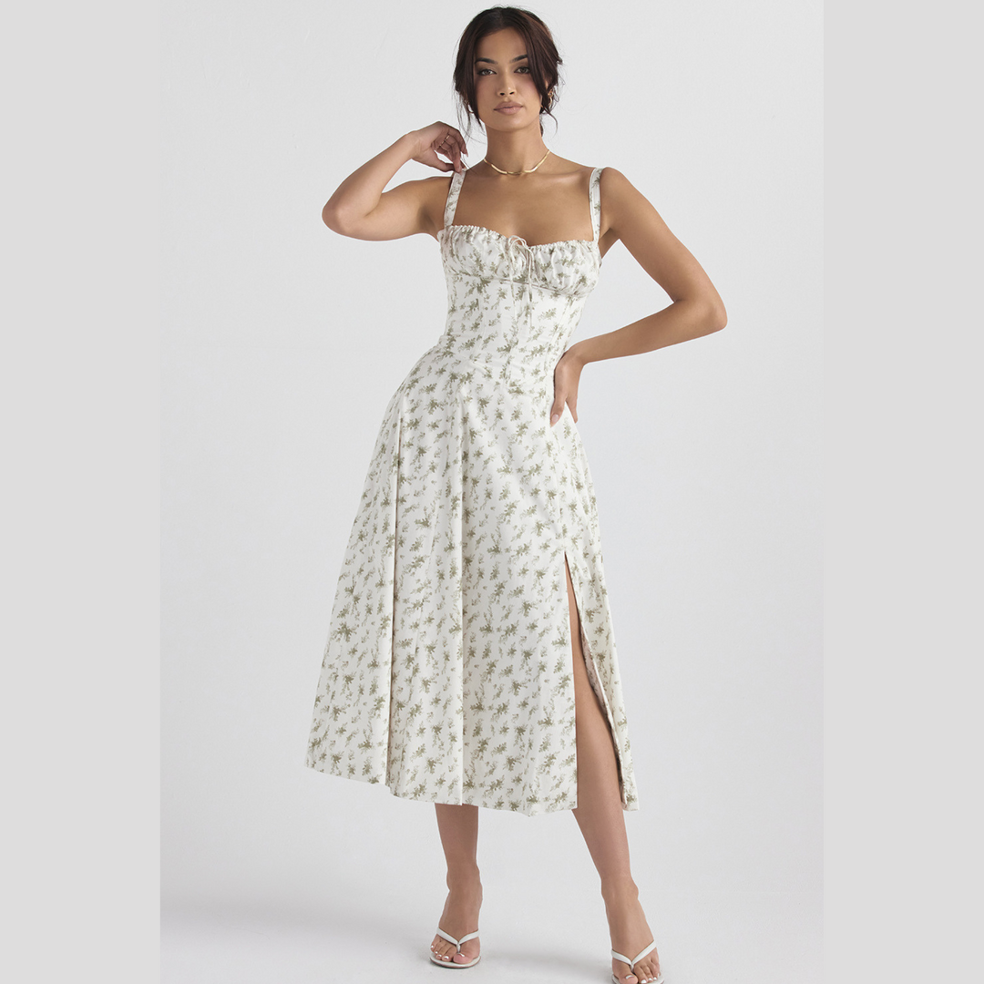 Robe d'été Femme Bustier Colorée à Décolleté en Cœur et Fente Latérale – Élégante et Confortable pour les Journées Chaudes 4