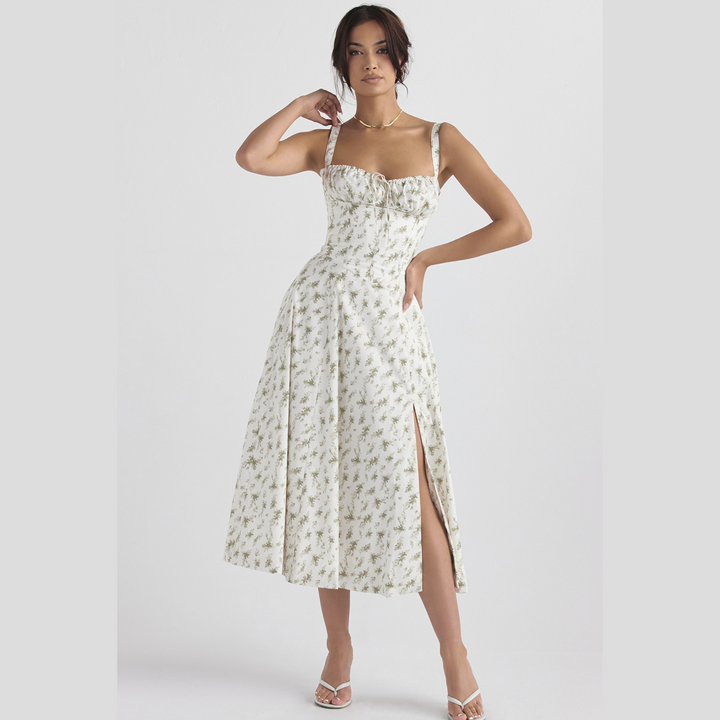 Robe d'été Femme Bustier Colorée à Décolleté en Cœur et Fente Latérale – Élégante et Confortable pour les Journées Chaudes 4