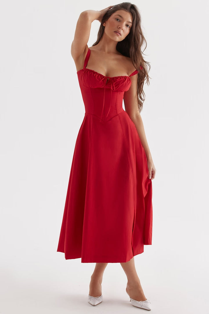Robe d'été Femme Bustier Colorée à Décolleté en Cœur et Fente Latérale – Élégante et Confortable pour les Journées Chaudes 6