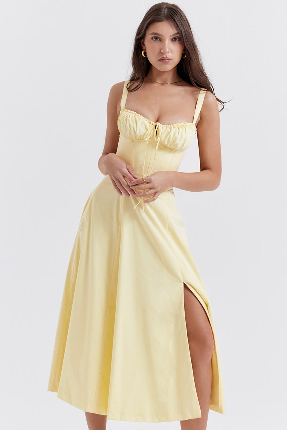 Robe d'été Femme Bustier Colorée à Décolleté en Cœur et Fente Latérale – Élégante et Confortable pour les Journées Chaudes 8