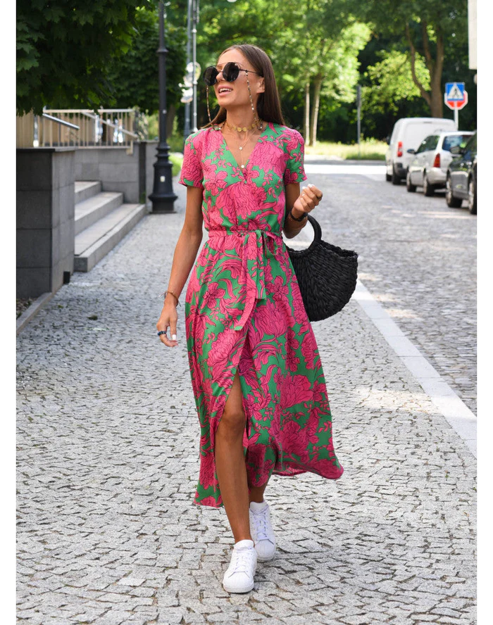 Robe d'été Longue Élégante Femme en Tissu Doux - Chic et Confortable pour Toutes Occasions 0