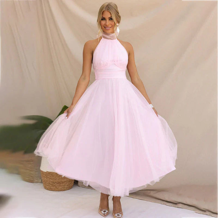 Robe de Fée Janice en Tulle Éthéré avec Décolleté Halter pour Célébrations 1