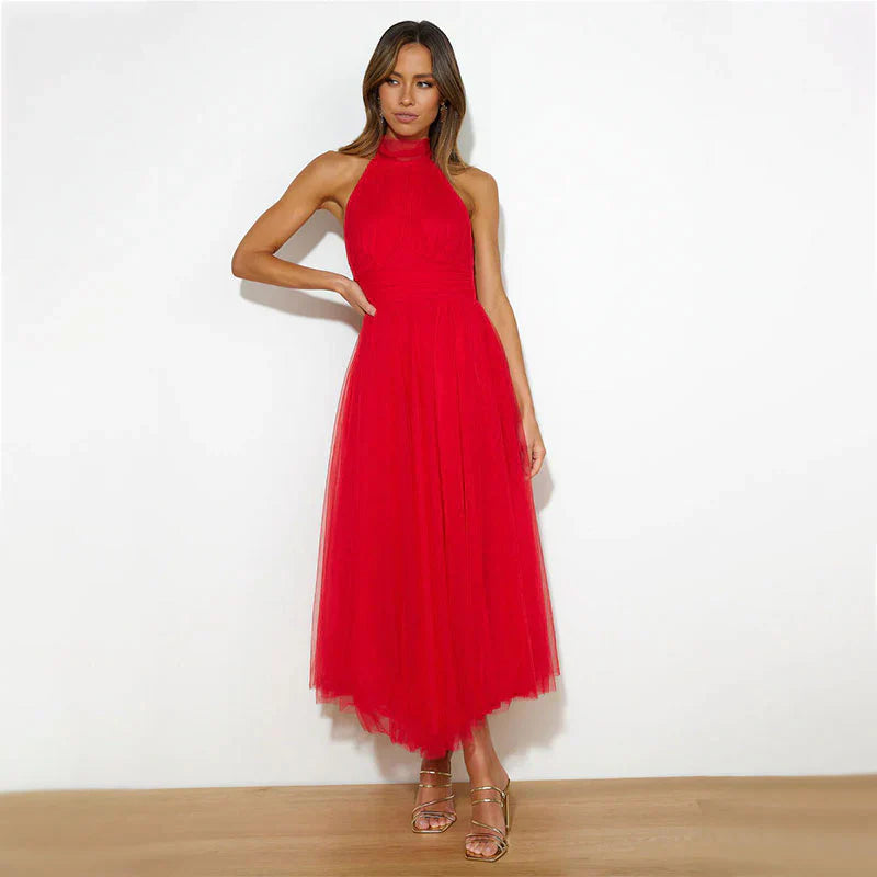 Robe de Fée Janice en Tulle Éthéré avec Décolleté Halter pour Célébrations 10