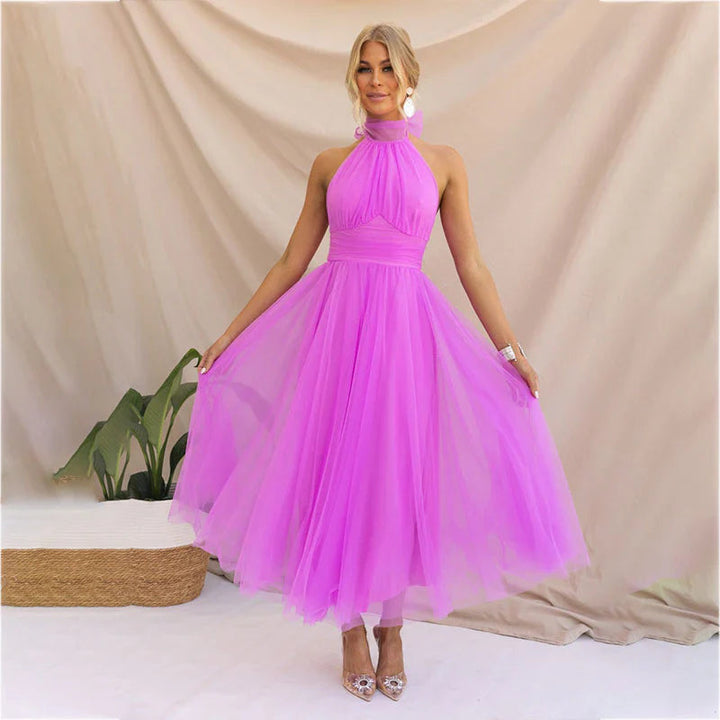 Robe de Fée Janice en Tulle Éthéré avec Décolleté Halter pour Célébrations 13