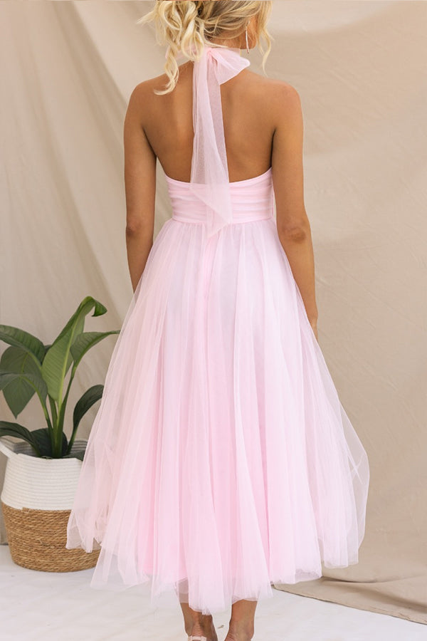 Robe de Fée Janice en Tulle Éthéré avec Décolleté Halter pour Célébrations 6