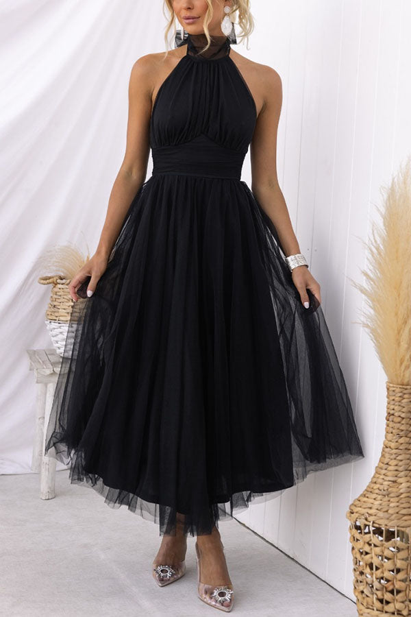Robe de Fée Janice en Tulle Éthéré avec Décolleté Halter pour Célébrations 7