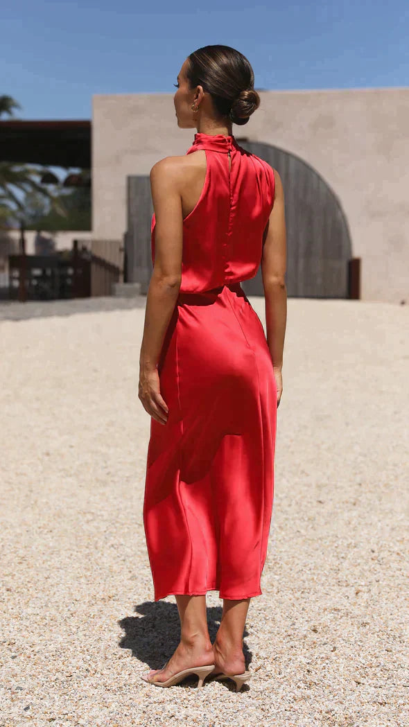 Robe de Soirée Longue en Satin de Luxe pour Femme – Élégance Fluide et Confort Optimal 5