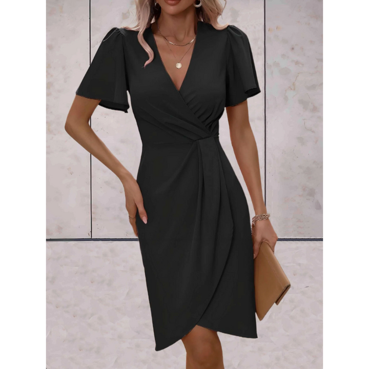 Robe de Soirée Wikkel Élégante pour Femme avec Décolleté en V et Manches Fluides – Idéale pour Occasions Spéciales 4