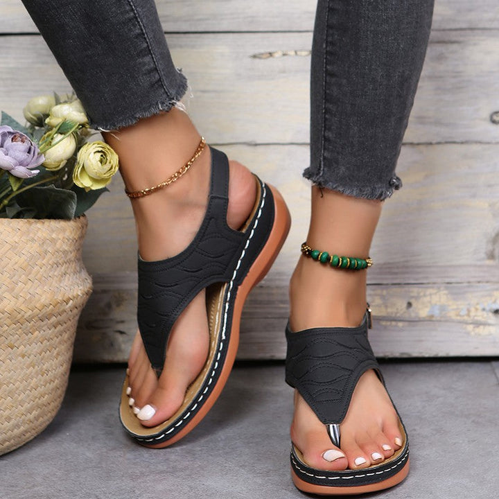 Sandales Leya Confort en Cuir Écologique avec Semelle de 3 cm – Idéales pour le Bien-Être 0