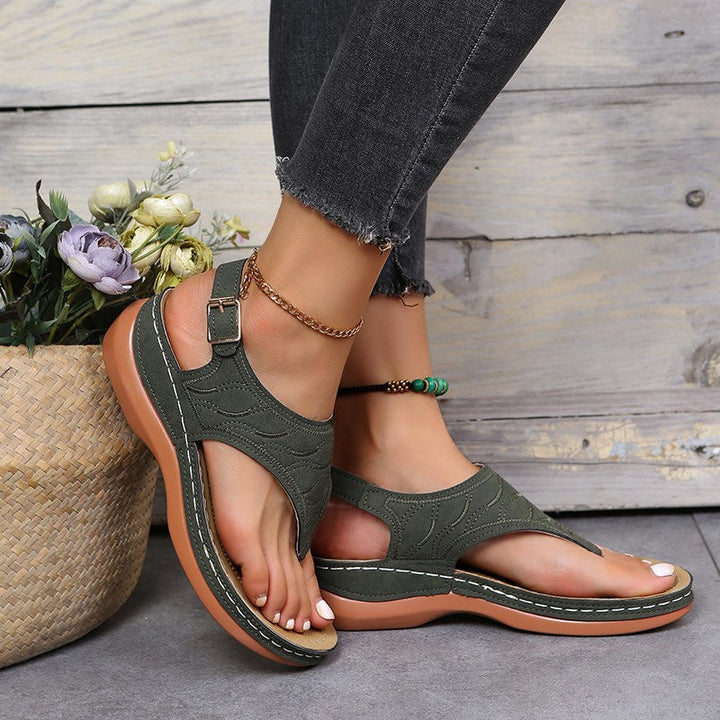 Sandales Leya Confort en Cuir Écologique avec Semelle de 3 cm – Idéales pour le Bien-Être 2