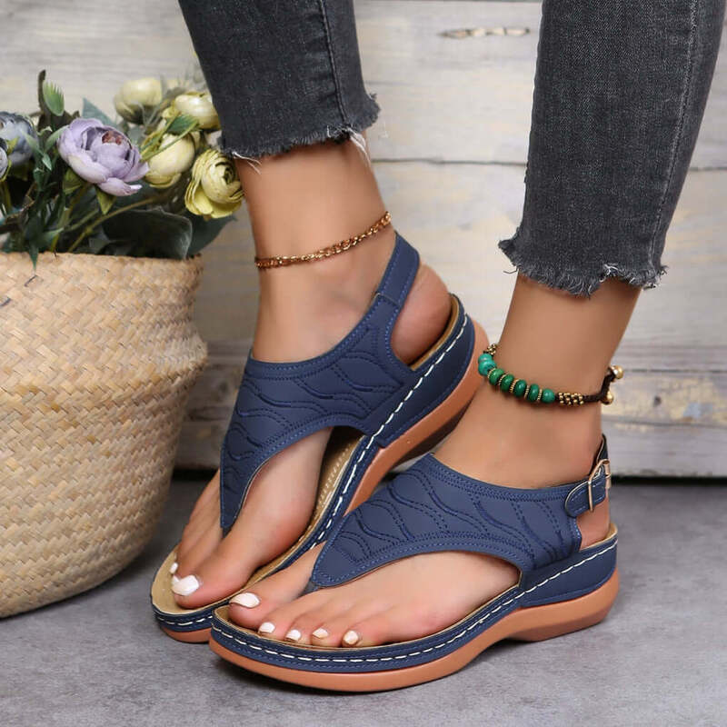 Sandales Leya Confort en Cuir Écologique avec Semelle de 3 cm – Idéales pour le Bien-Être 7