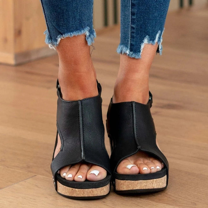 Sandales à Talon Moyen en Cuir Synthétique avec Semelle Confort – Idéales pour Toutes Occasions 2