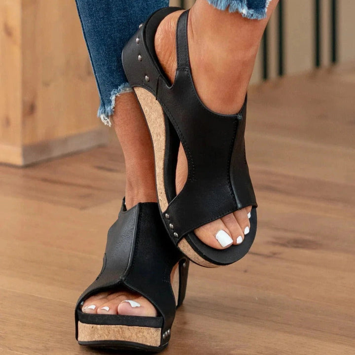 Sandales à Talon Moyen en Cuir Synthétique avec Semelle Confort – Idéales pour Toutes Occasions 4