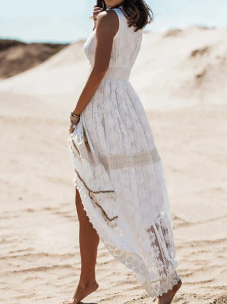 Robe Longue Femme Boho Carmen en Tissu Aéré – Confortable et Élégante pour le Printemps et l'Été-5