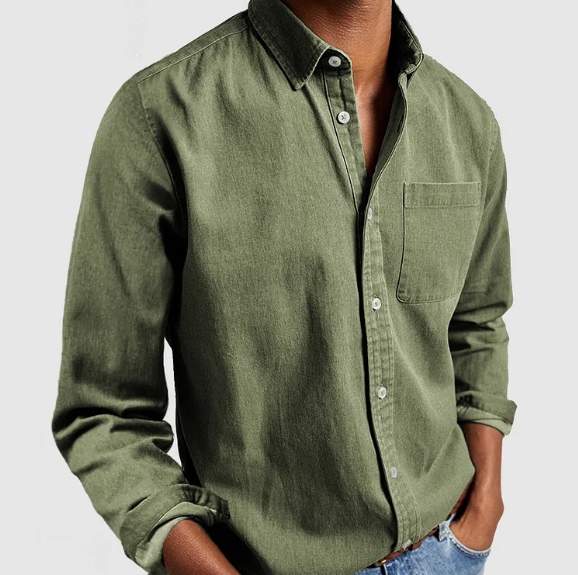 Variant image for Chemise en Lin et Coton pour Hommes – Manches Longues, Confortable et Élégante, Disponible de S à 4XL-13