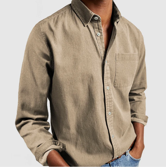 Variant image for Chemise en Lin et Coton pour Hommes – Manches Longues, Confortable et Élégante, Disponible de S à 4XL-36