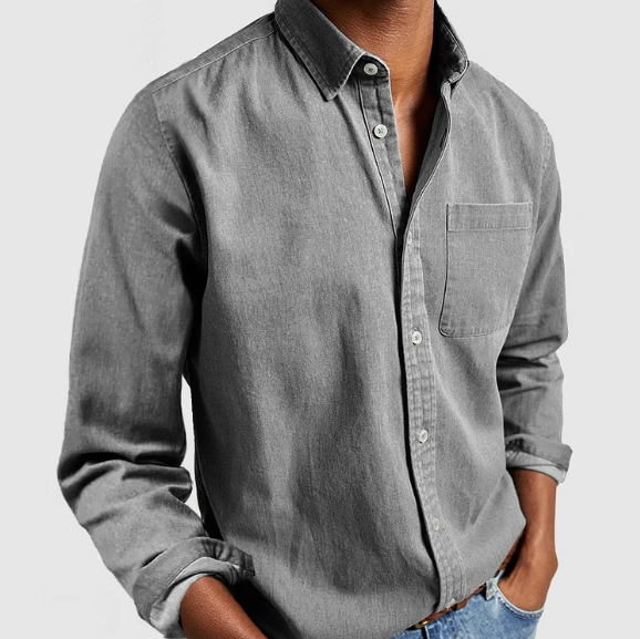 Variant image for Chemise en Lin et Coton pour Hommes – Manches Longues, Confortable et Élégante, Disponible de S à 4XL-18
