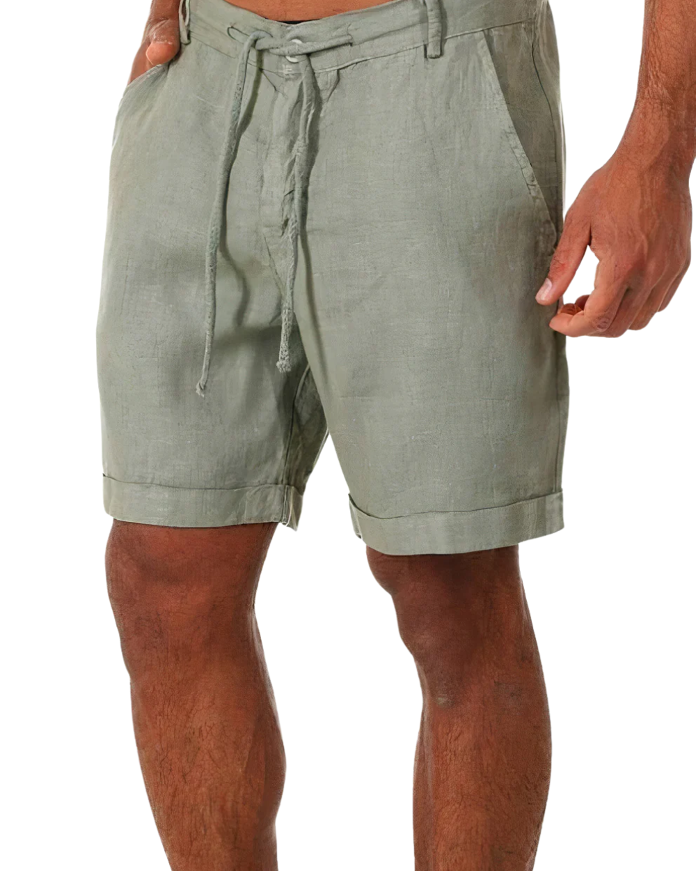 Shorts pour Hommes en Lin – Confort Élevé, Coupe Décontractée, Idéal pour Été et Plage, Disponible en S à XL 1