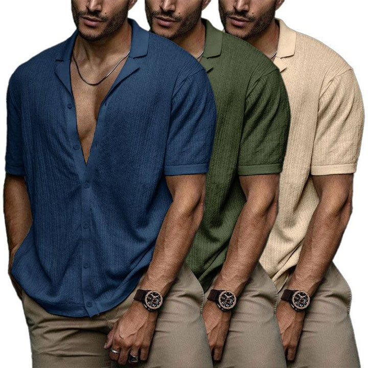 T-Shirt Homme V-Neck Uni Bleu Taille M à 5XL 100% Coton 10
