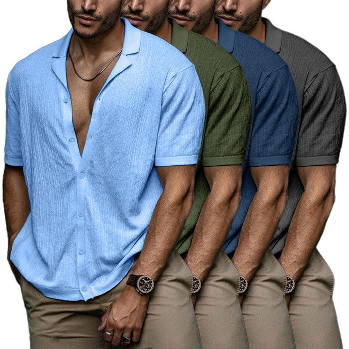 T-Shirt Homme V-Neck Uni Bleu Taille M à 5XL 100% Coton 2