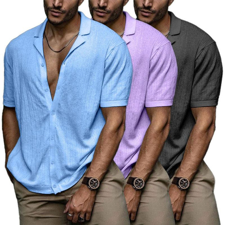 T-Shirt Homme V-Neck Uni Bleu Taille M à 5XL 100% Coton 3