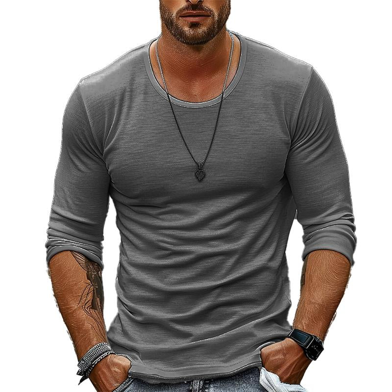 T-shirt Homme Col Rond Uni Noir Taille M 100% Coton 0