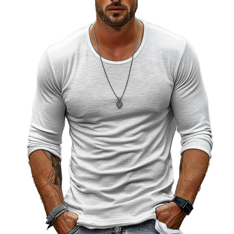 T-shirt Homme Col Rond Uni Noir Taille M 100% Coton 6