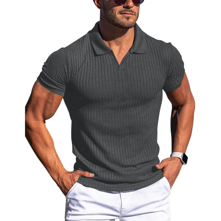T-shirt Homme à Rayures Verticales Blanc Taille L Mélange de Polyester 4