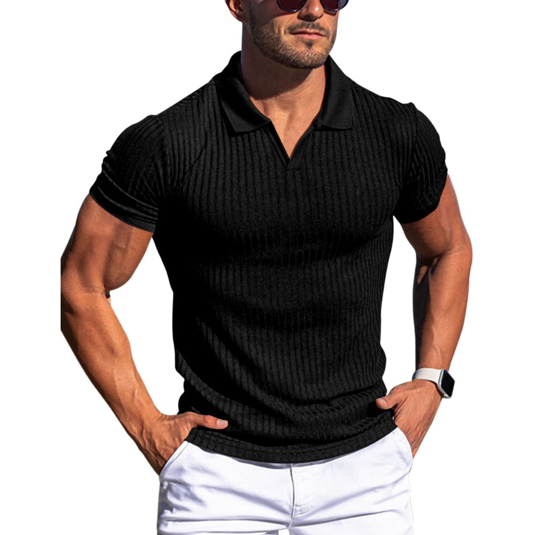 T-shirt Homme à Rayures Verticales Blanc Taille L Mélange de Polyester 5
