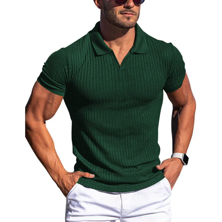 T-shirt Homme à Rayures Verticales Blanc Taille L Mélange de Polyester 6