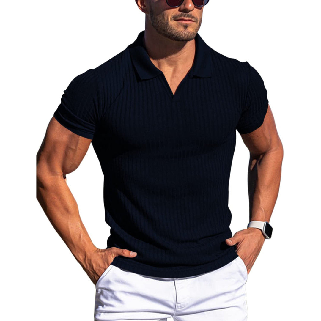 T-shirt Homme à Rayures Verticales Blanc Taille L Mélange de Polyester 7