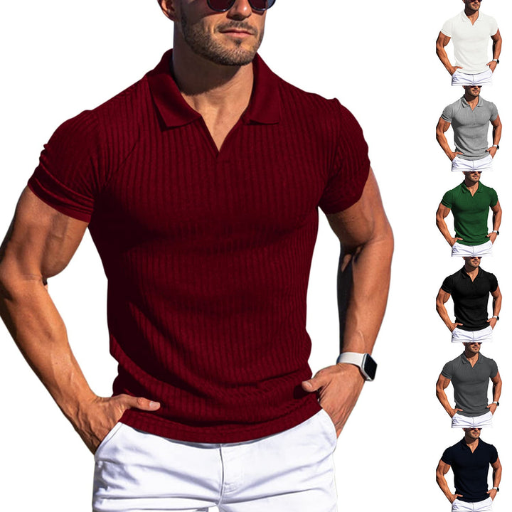 T-shirt Homme à Rayures Verticales Blanc Taille L Mélange de Polyester 8
