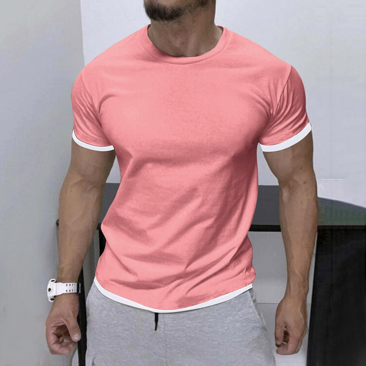 T-shirt Sport Homme Rouge Taille L Mélange de Fibres 1