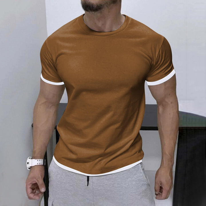 T-shirt Sport Homme Rouge Taille L Mélange de Fibres 2