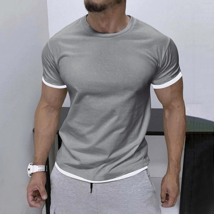 T-shirt Sport Homme Rouge Taille L Mélange de Fibres 3